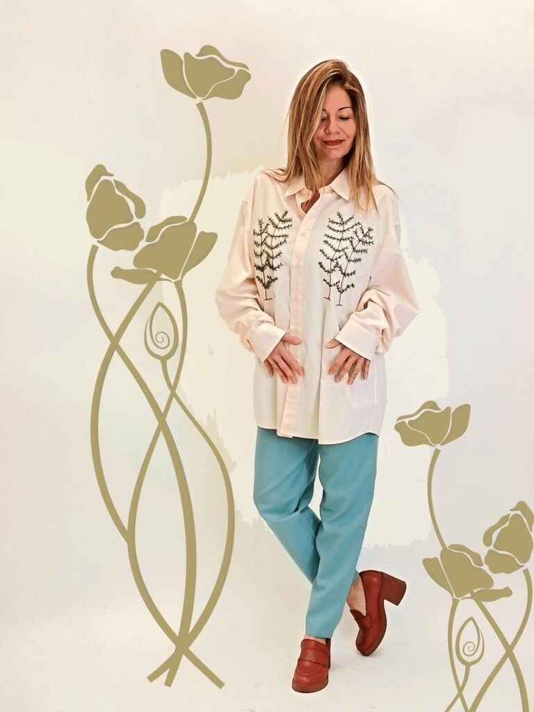 An-gi_Made in Italy_Camicia ricamata over